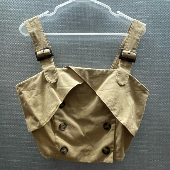 Anthropologie Crop Trench Tank - Size 8 - Picture 1 of 5